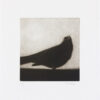 Sarah Gillespie mezzotint of blackbird in sepia tone