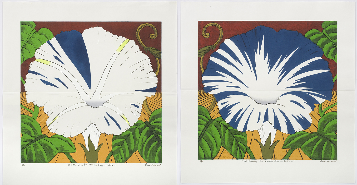 Nana Shiomi - Not Mourning, But Morning Glory - White and Indigo PAIR