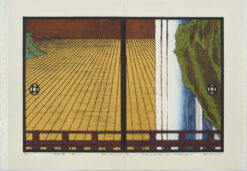 Nana Shiomi Woodcut A Room on the Other Shore _ Waterfall