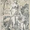 Monotype of Cupid and Venus after Cranach. Contemporary Print by Natasha Michaels