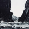 A contemporary limited edition print by Emma Stibbon RA of the icy coastline off Spert Island, Antarctica