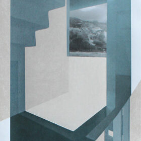 Ventana I (Green) Woodcut and Archival Digital Print on Japanese Paper