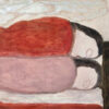 Right hand panel. Molly Martin, Red Bed, 2023, Diptych,