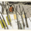 Limited edition contemporary print by Lucy Farley - a semi abstracted view through a windo to the woods beyond