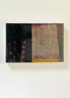 Sunset shadows Pink -abstract japanese woodcut print by Paul Furneaux RSA