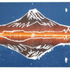 Sadie Tierney, Fujisan2, Long Night, Woodcut, 38 x 56cm, Edition 20 Mount Fuji at night